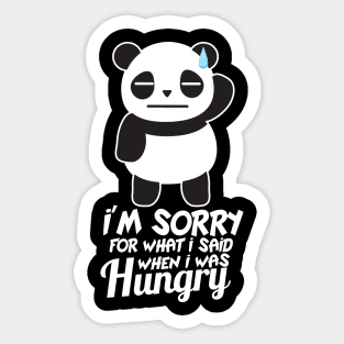 'I'm Sorry For What I Said' Funny Panda Gift Sticker